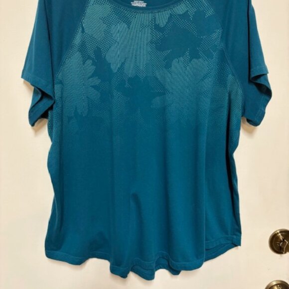 TEK GEAR ESSENTIAL GEAR WOMENS DEEP TEAL TEE. SZ. 1X - Picture 2 of 4